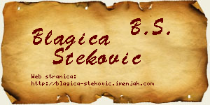 Blagica Steković vizit kartica